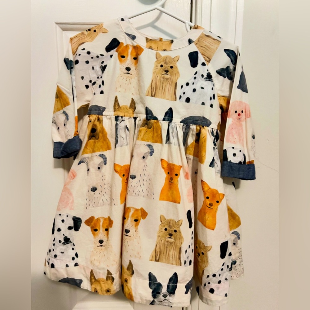 Pink Chicken dog print dress